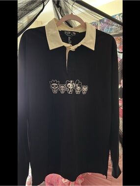 🖤☠️ Forever 21 x Sanrio skeleton Rugby long sleeve ☠️🖤